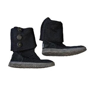 UGG boot- classic Cardy knit, buttons knee high, mid calf